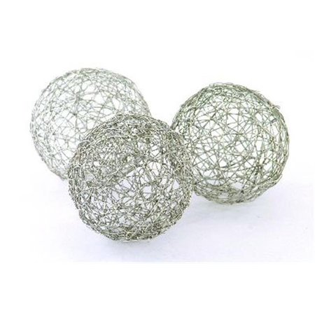 MODERN DAY ACCENTS Modern Day Accents 3277 3 in. D Wire Spheres -Box of 3 3277